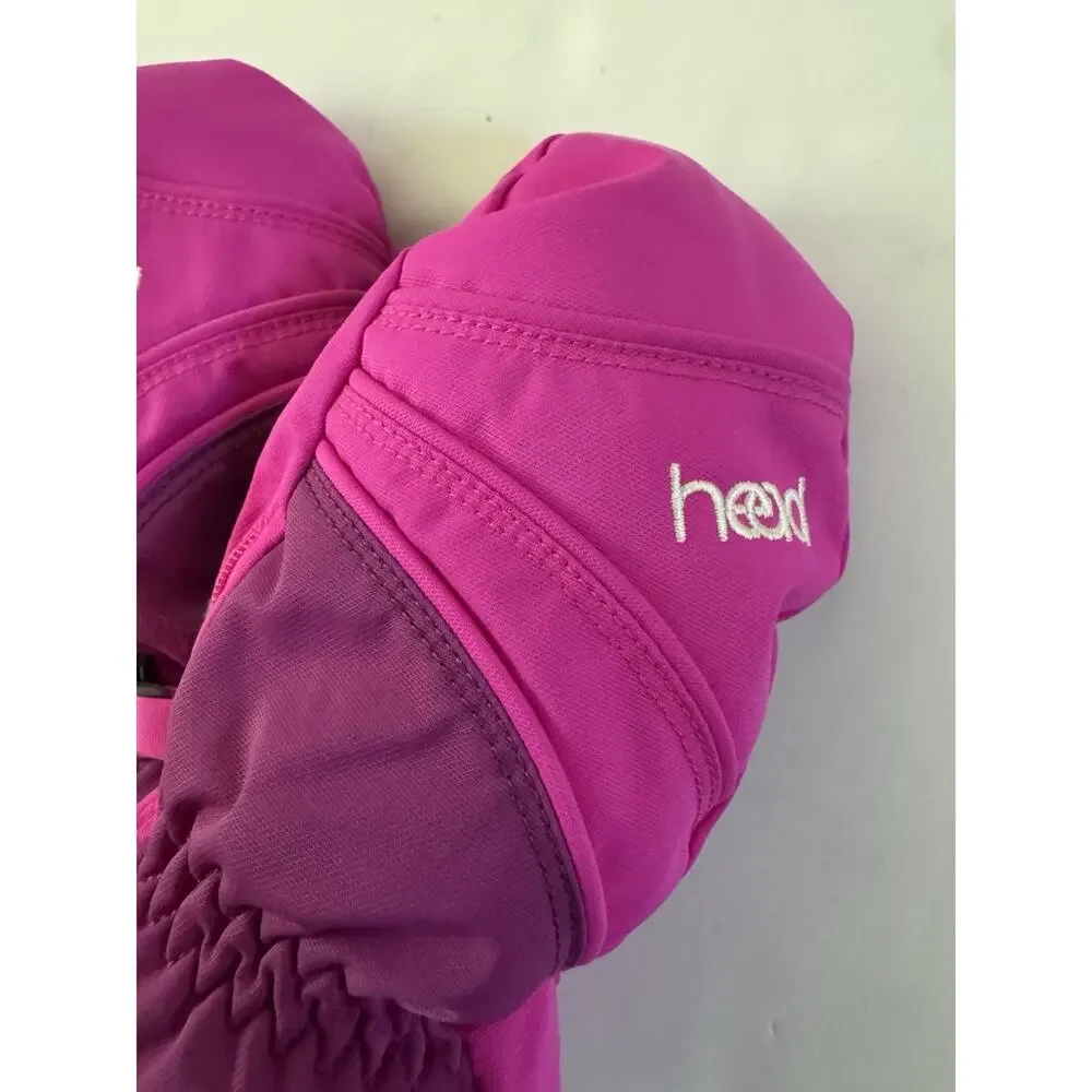 NWT HEAD Jr. Ski Mittens Insulated Pink Child Small Ages 4 to 6 Zip #7409